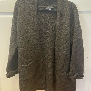 Fuzzy Olive Cardigan